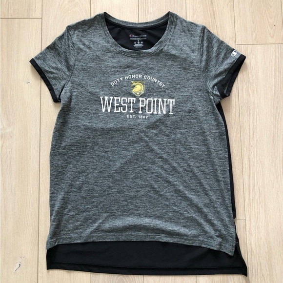 Champion US Military Academy West Point T Shirt in Grey & Black - Picture 1 of 10